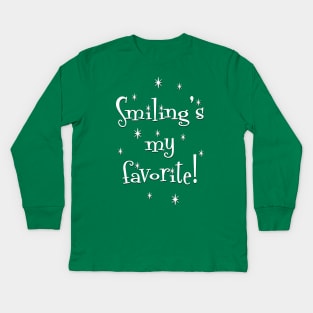 Smiling's My Favorite! Kids Long Sleeve T-Shirt